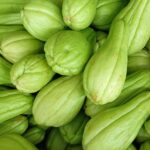 Chayotes frescos, ingrediente del picadillo de chayote
